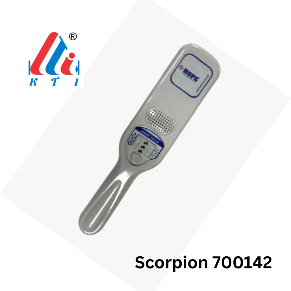 Hand Held Metal Detector (Hhmd) Scorpion 700139 - Pvc Material, Length 15 Inches, Grey Color | Super High Sensitivity, Sound & Light Alarmåè½