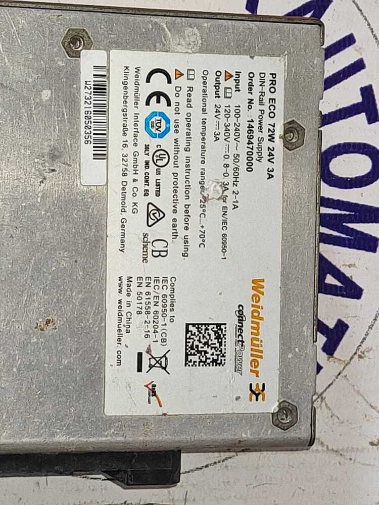 WEIDMUIIER POR ECO 72W 24V 3A