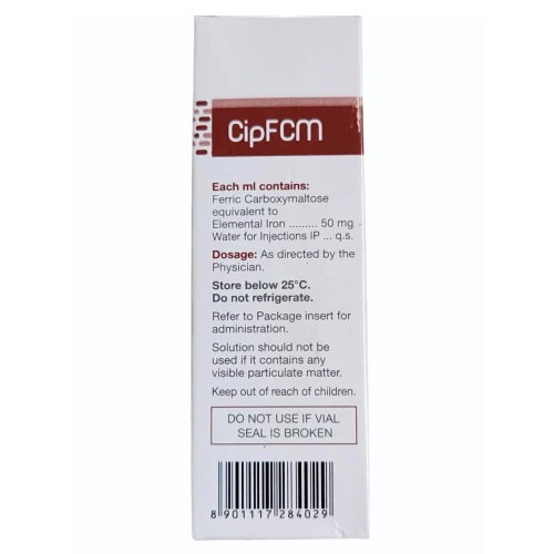 500 Mg Cipfcm Ferric Carboxymaltose Injection - Storage Instructions: Store At Room Temperature For 72 Hr