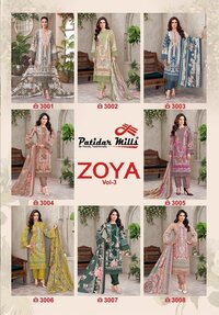 Patidar Zoya Vol-3  Dress Material