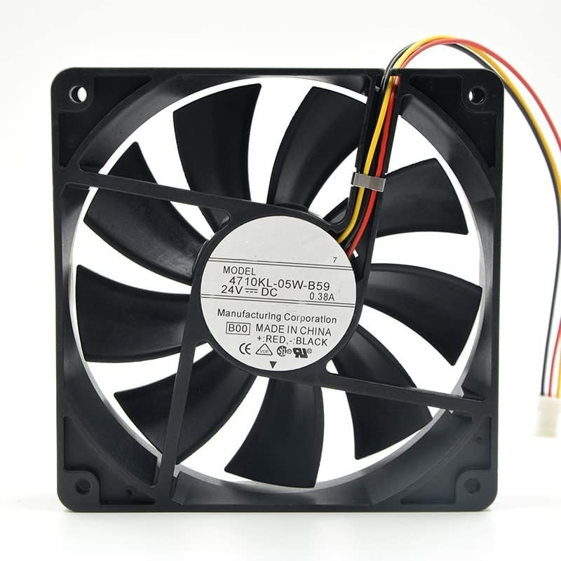 NMB-MAT 4710KL-05W-B59 Axial Fan 24V-0.38A DC Brushless Air Cooling Fan 2800 RPM 120 * 120 * 25mm 3Wire