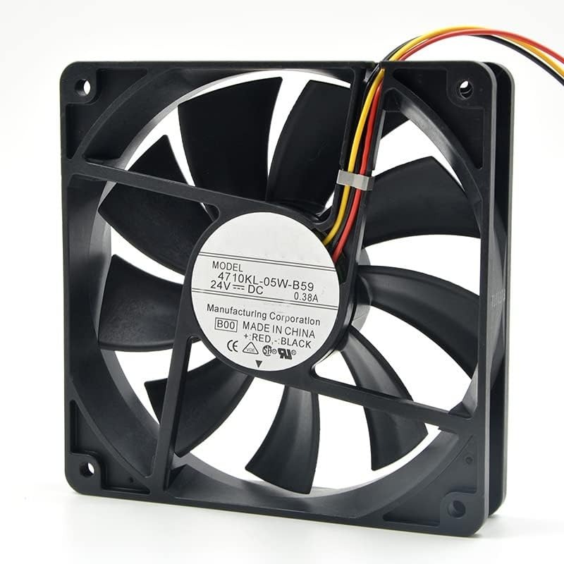 NMB-MAT 4710KL-05W-B59 Axial Fan 24V-0.38A DC Brushless Air Cooling Fan 2800 RPM 120 * 120 * 25mm 3Wire
