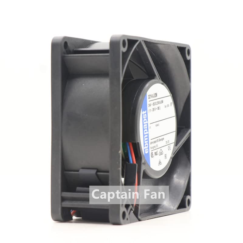 EBM PAPST 3214J/2N-335 Ebm Papst Fan 9238 24VDC 0.27A 6.5W Axial Fan for Chassis Cabinet/Inverter