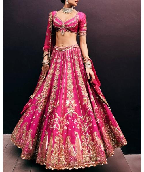 Pink Bridal lehenga choli