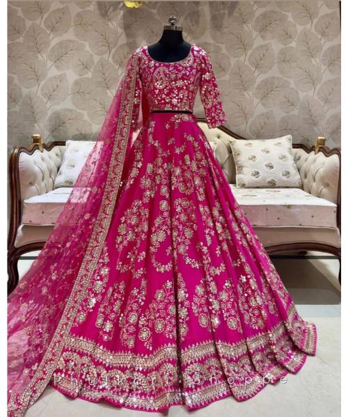 Pink Bridal lehenga choli