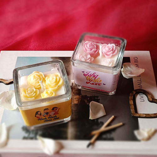 Filmy Romance Candles Set Of 2 - Material: Gel Wax