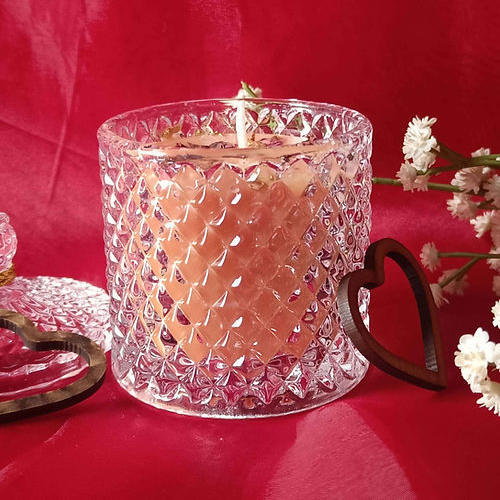 Beautiful Tango Crystal Jar Candles With Tassle - Material: Gel Wax