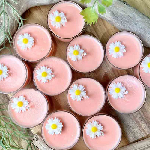 Daisy Tealight Candles - Material: Gel Wax