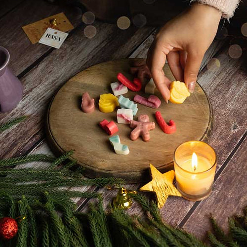 Christmas Candy Candles - Material: Gel Wax