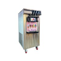 Softy Ice Cream Machine 2+1 Pink Model - Shape: Line