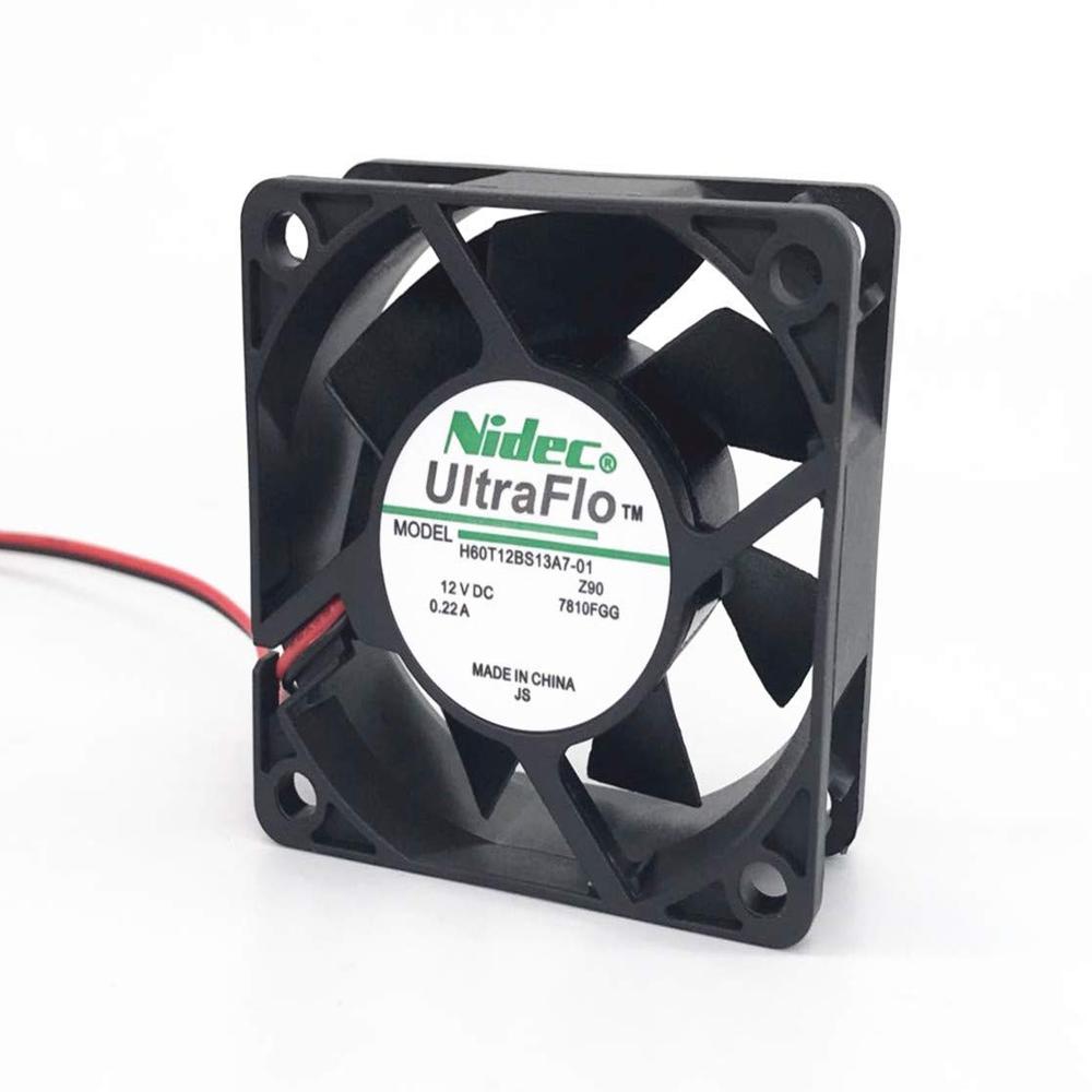 Nidec H60t12bs13a7-01z90 12v 0.22a Ant S9 Official Power Supply 2wire Cooling Fan 6cm - Color: Black
