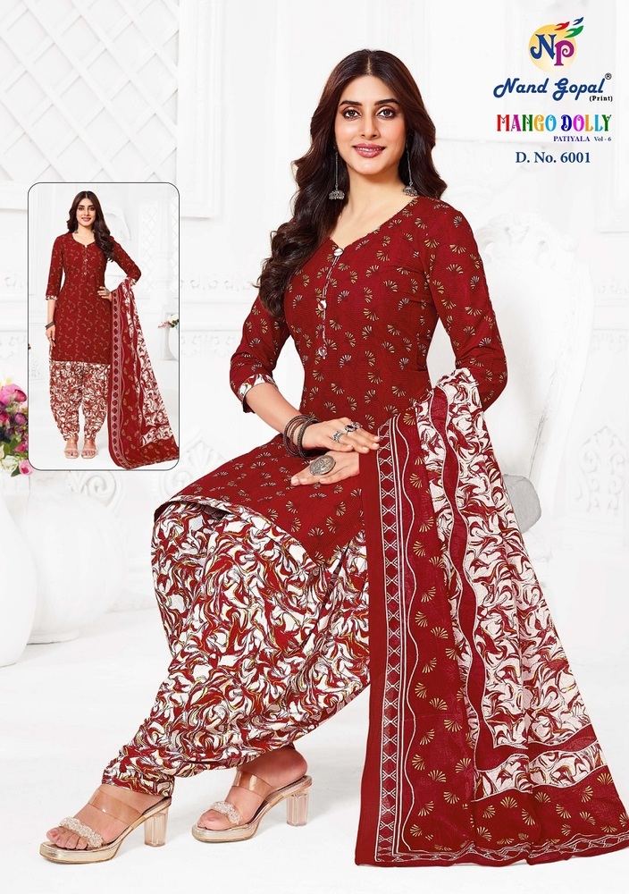Ng Mango Dolly Patiyala Vol-6  Dress material