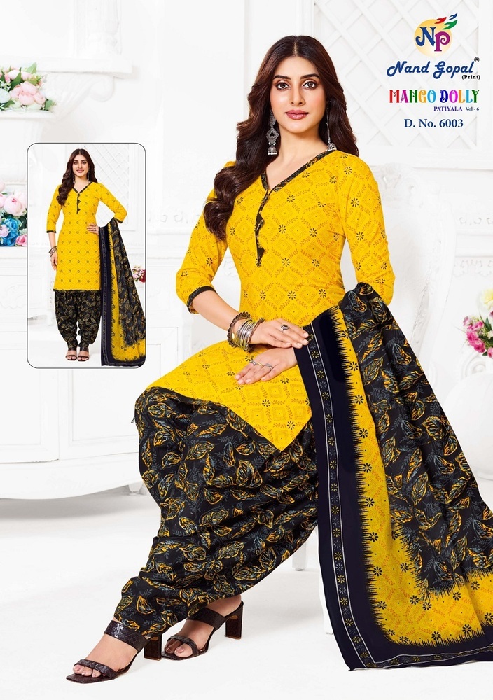 Ng Mango Dolly Patiyala Vol-6  Dress material