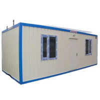 Mild Steel Portable House - Container Steel, 15ft Height X 40ft Length, Custom Colors | High Wind Resistance, Frp Roof, Alloy Aluminum Windows