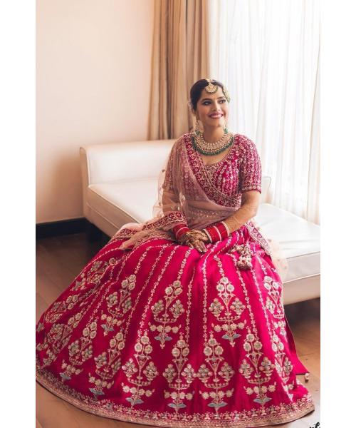 Pink Bridal lehenga choli