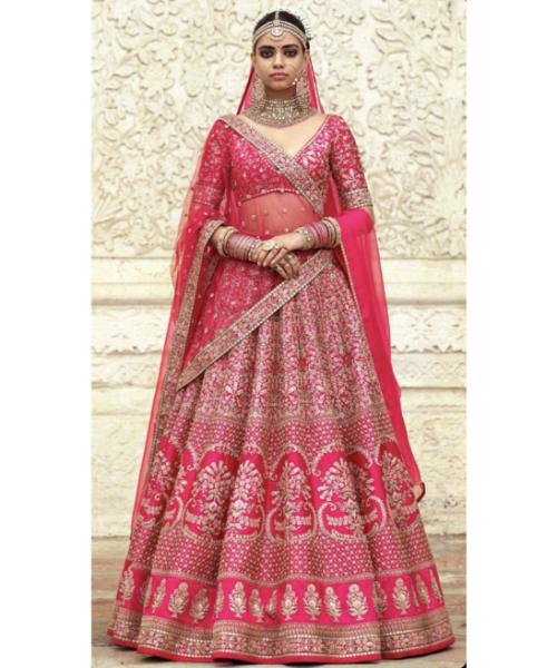 Pink Bridal lehenga choli