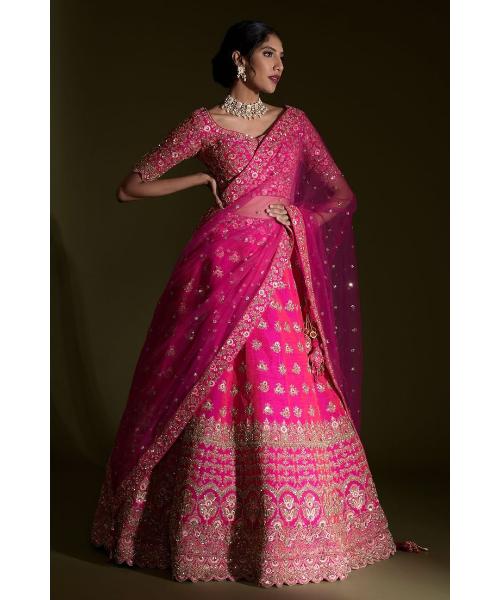 Pink Bridal lehenga choli