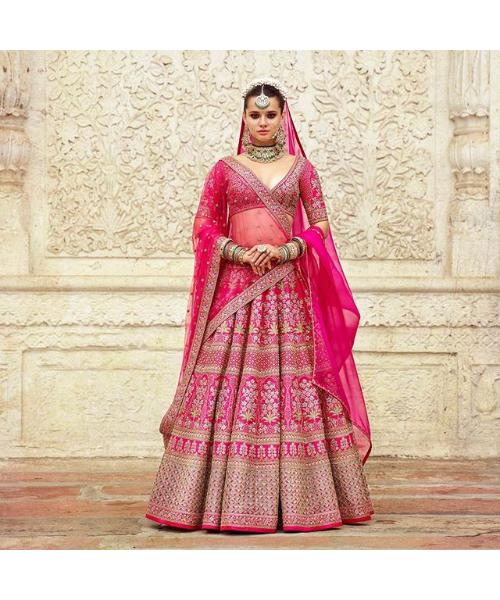 Pink Bridal lehenga choli