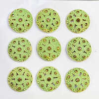 Round Sherwani Buttons - Color: Multicolor
