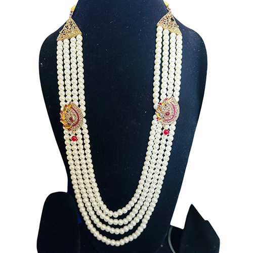 Mens 4 Line Non-Precious Metal Dulha Mala