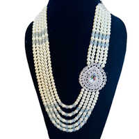 Mens Handmade Pearl Stone Mala - Color: White