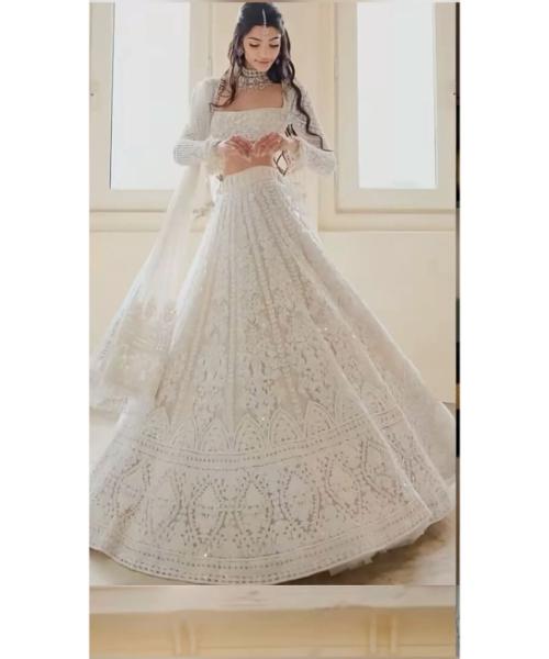 Off white bridal choli