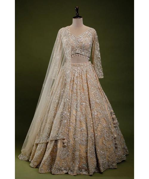 Off white bridal choli