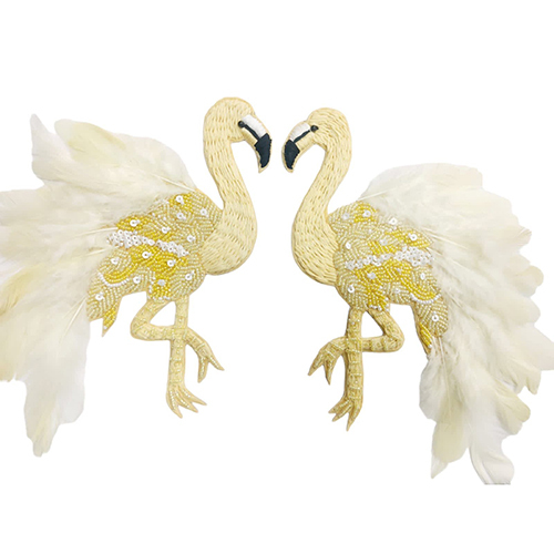 3D Swan Sequin Patch