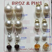 Stylish Pearl Buttons - Color: White