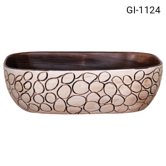 Table top lavatory basin