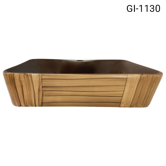 Ceramic Table Basin - Color: Brown