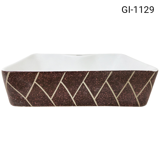 Ceramic Table Basin - Color: Brown