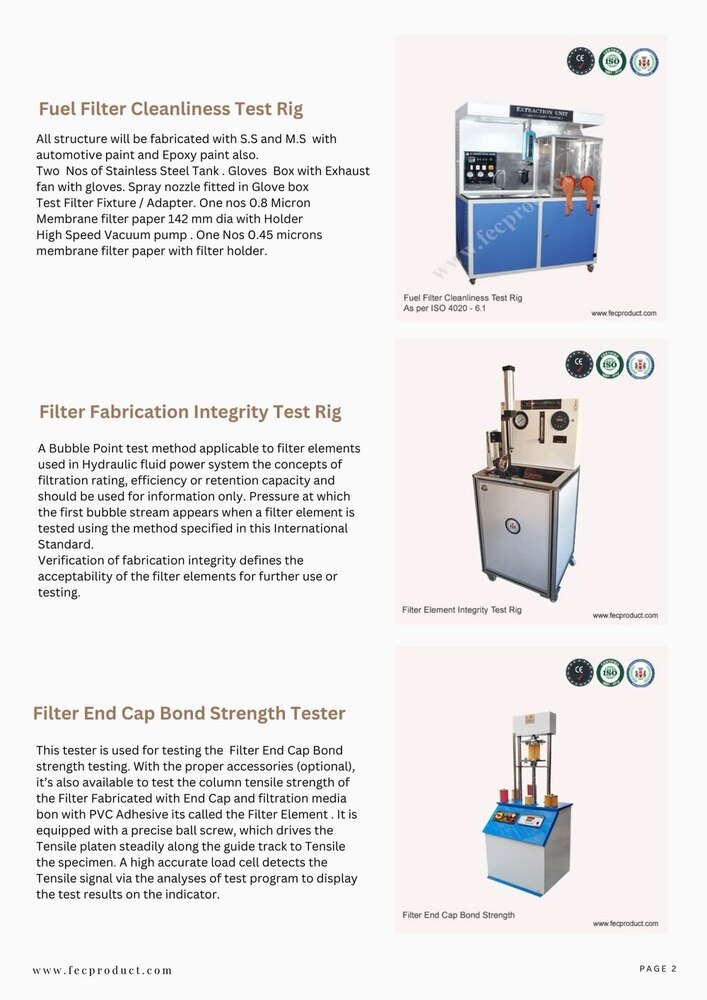 Water Filter And Purifier Cyclic Test Rig - Color: Silver
