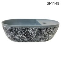 Surface-mounted basin