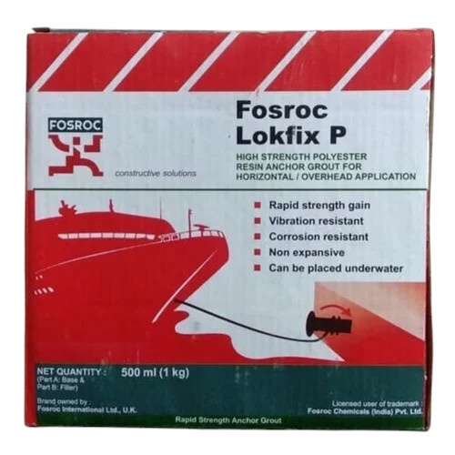 500Ml Fosroc Lokfix P Chemicals - Color: Grey