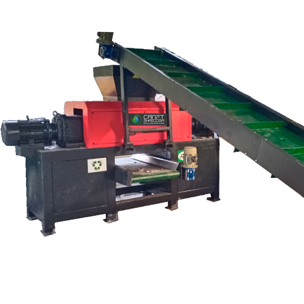 Double Shaft Waste Car battery plate shredder 500kghr