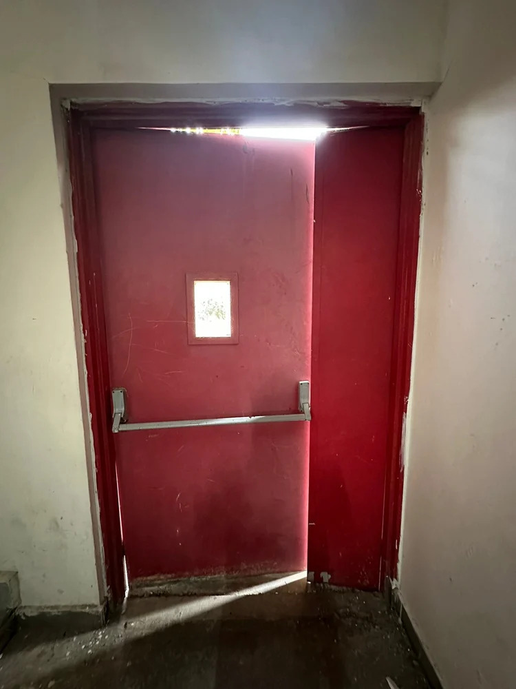 Powder Coated Fire Door - Color: Red