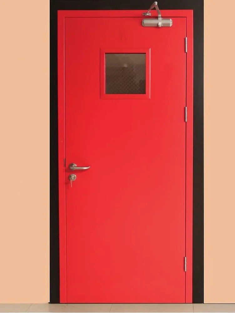 Powder Coated Fire Door - Color: Red