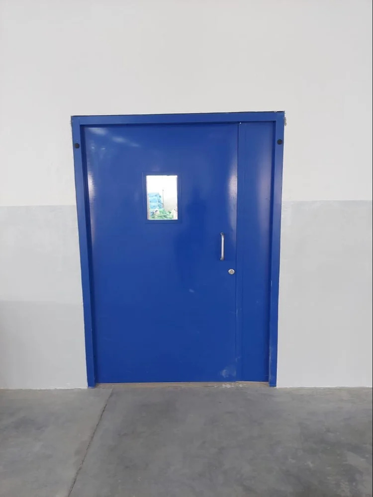 Hinged Type Metal Door - Color: Blue