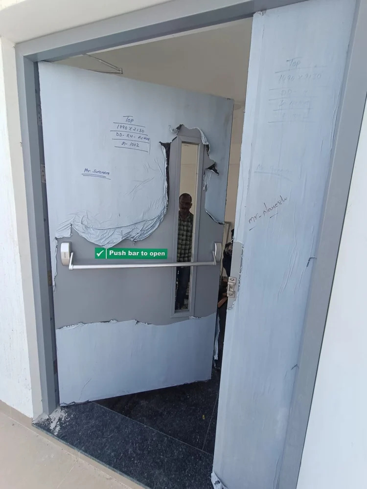 46mm GI Fire Rated Door With Panic Bar