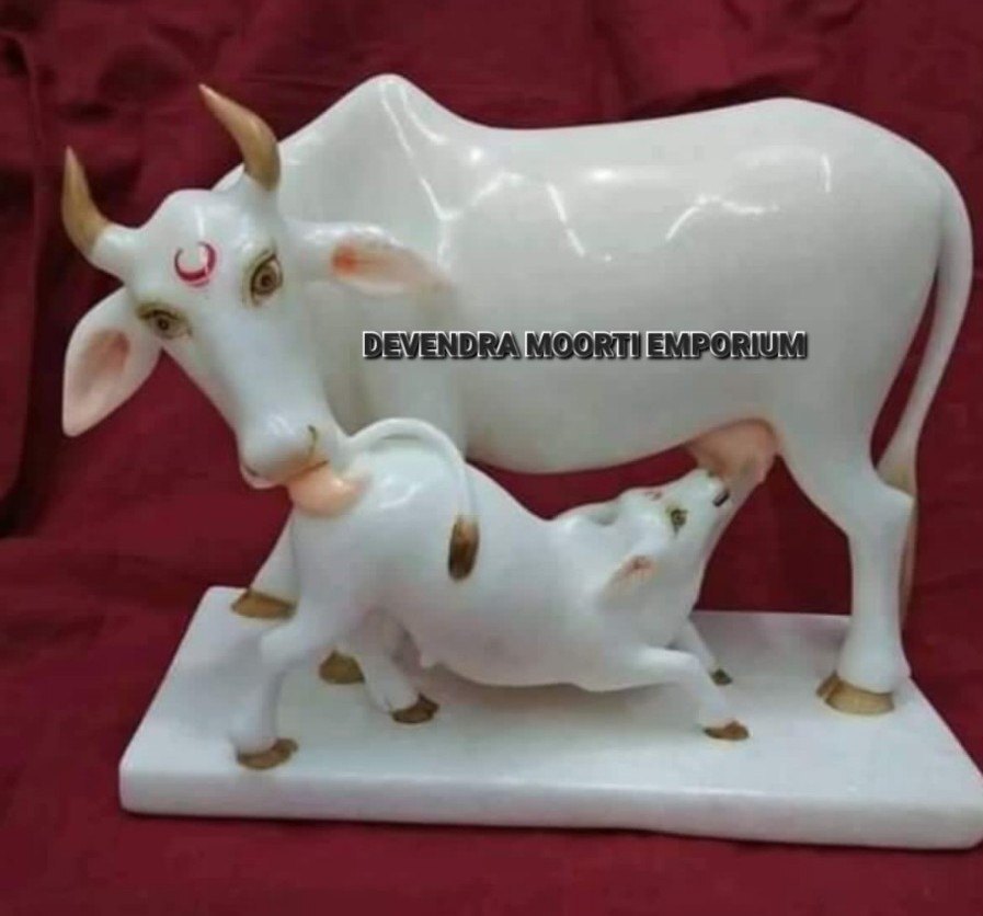marble cow statue