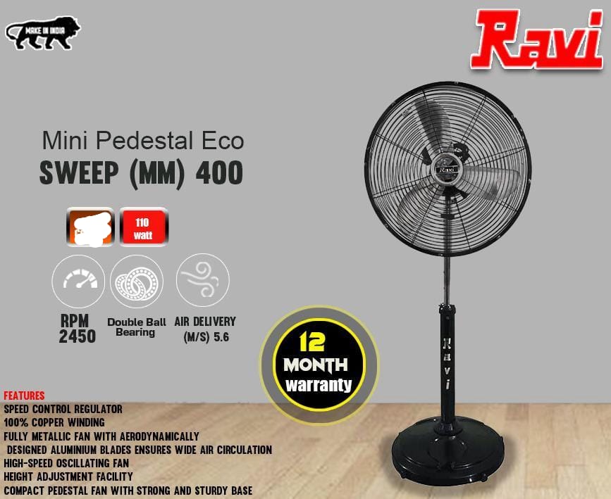 Ravi mini pedestal fan eco