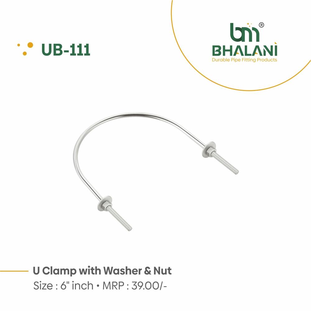 1'' TO 6'' U Clamp With Washer And Nut