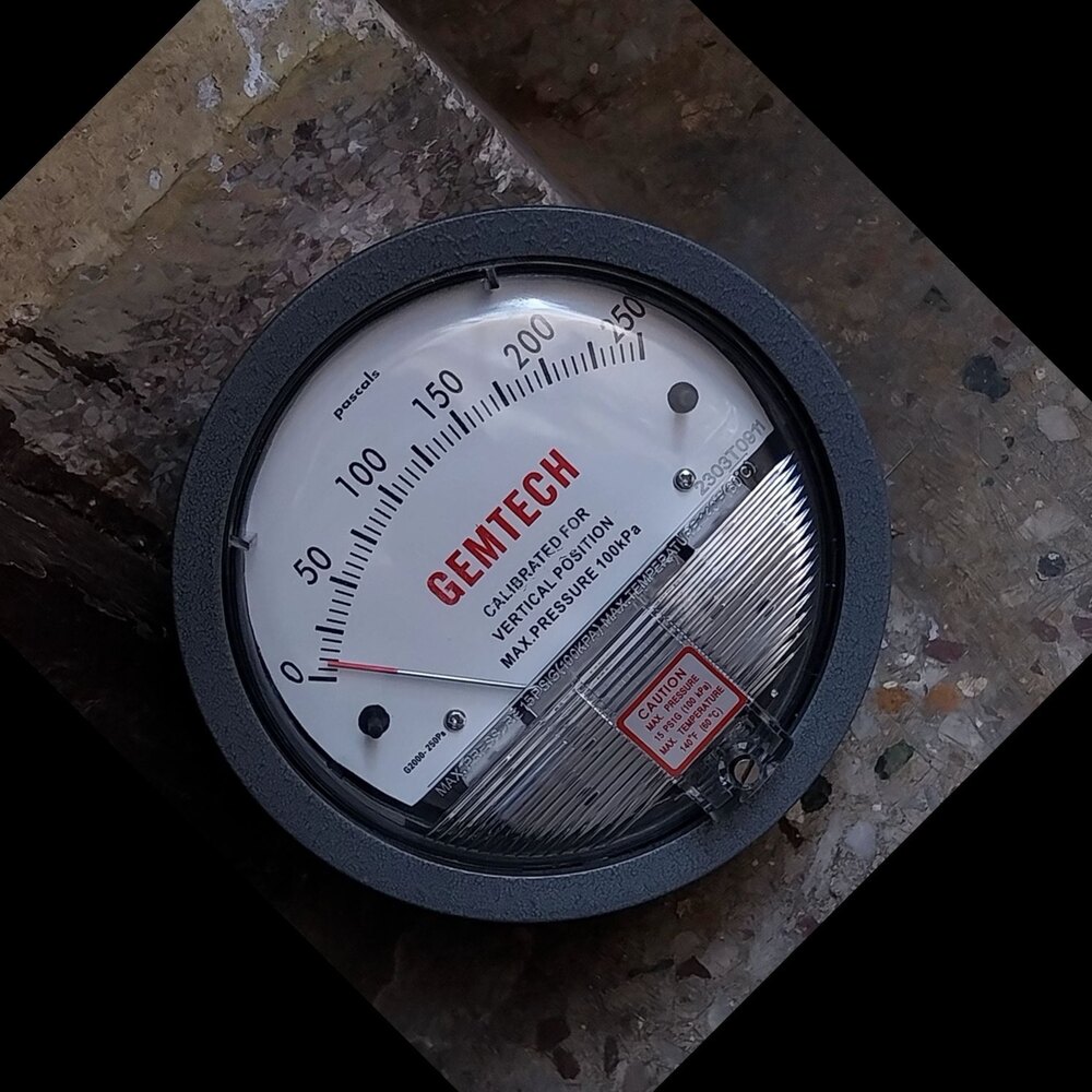 Model G2005-sp Gemtech Differential Pressure Gauge Range 0-5 Inch W.c.