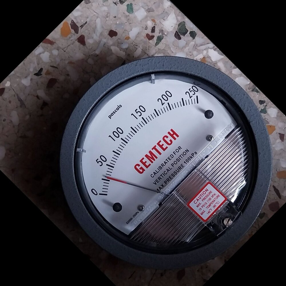 Model G2005-sp Gemtech Differential Pressure Gauge Range 0-5 Inch W.c.