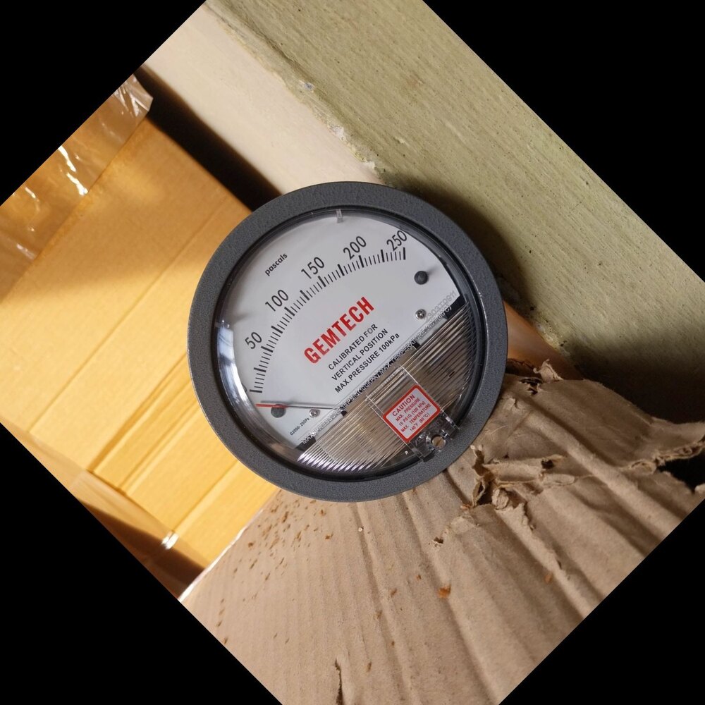 Model G2005-sp Gemtech Differential Pressure Gauge Range 0-5 Inch W.c.