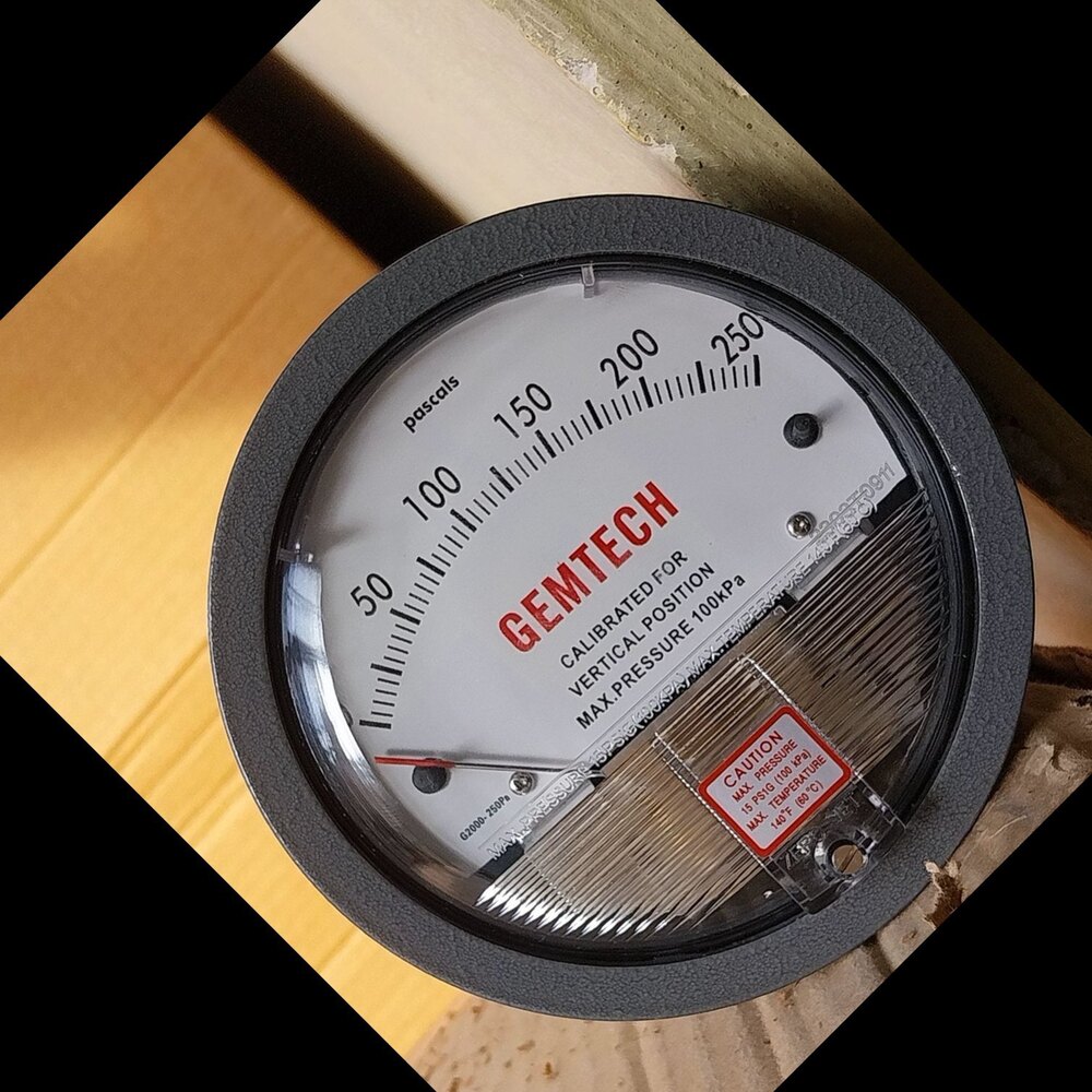 Model G2005-sp Gemtech Differential Pressure Gauge Range 0-5 Inch W.c.