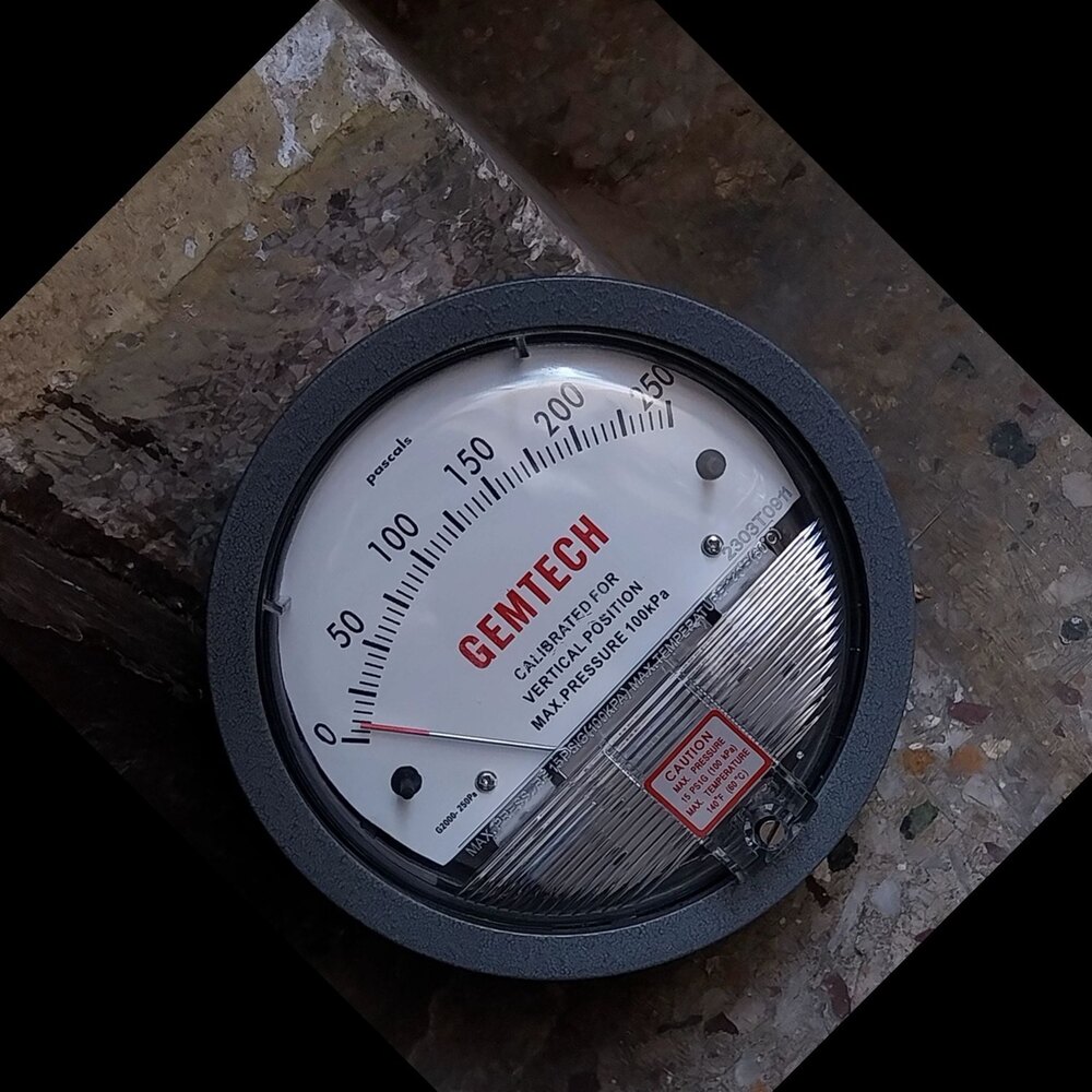 Model G2010-SP GEMTECH Differential Pressure Gauge Range 0-10 Inch W.C.