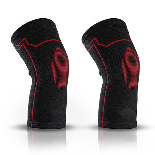 3D Black Red Knee Cap