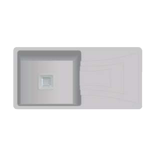 Marseille Grey Single Bowl With Drain Quartz Sink